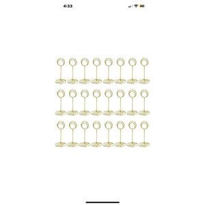24 Pieces Gold Table Number Holders Wedding Place Card Holders Table Centerpi...